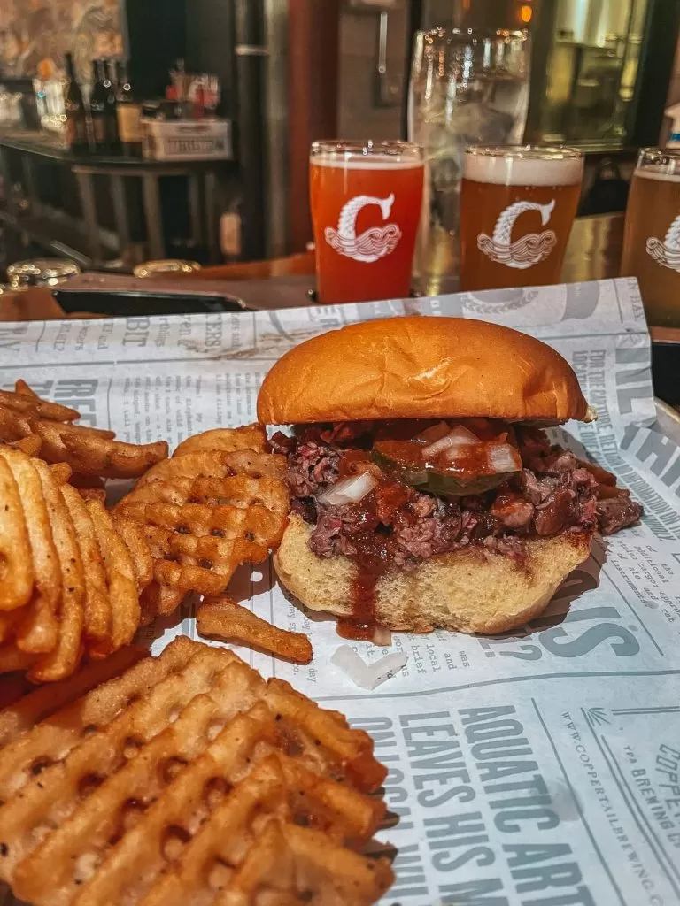 Coppertail Brewery Ybor sandwich