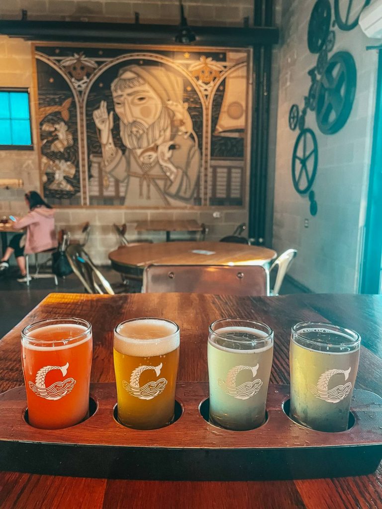 Coppertail Brewery flight