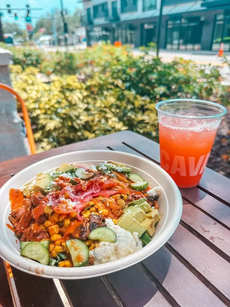 Harissa avocado bowl from Cava in Tampa