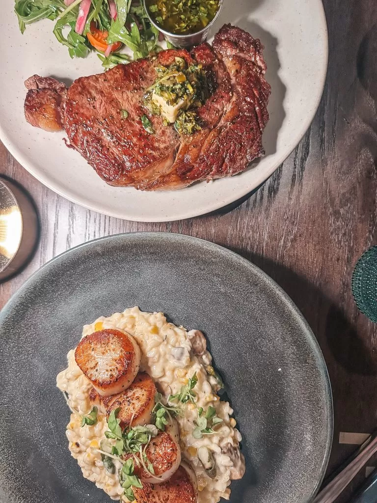 Scallop risotto and ribeye from The Dan in downtown Tampa