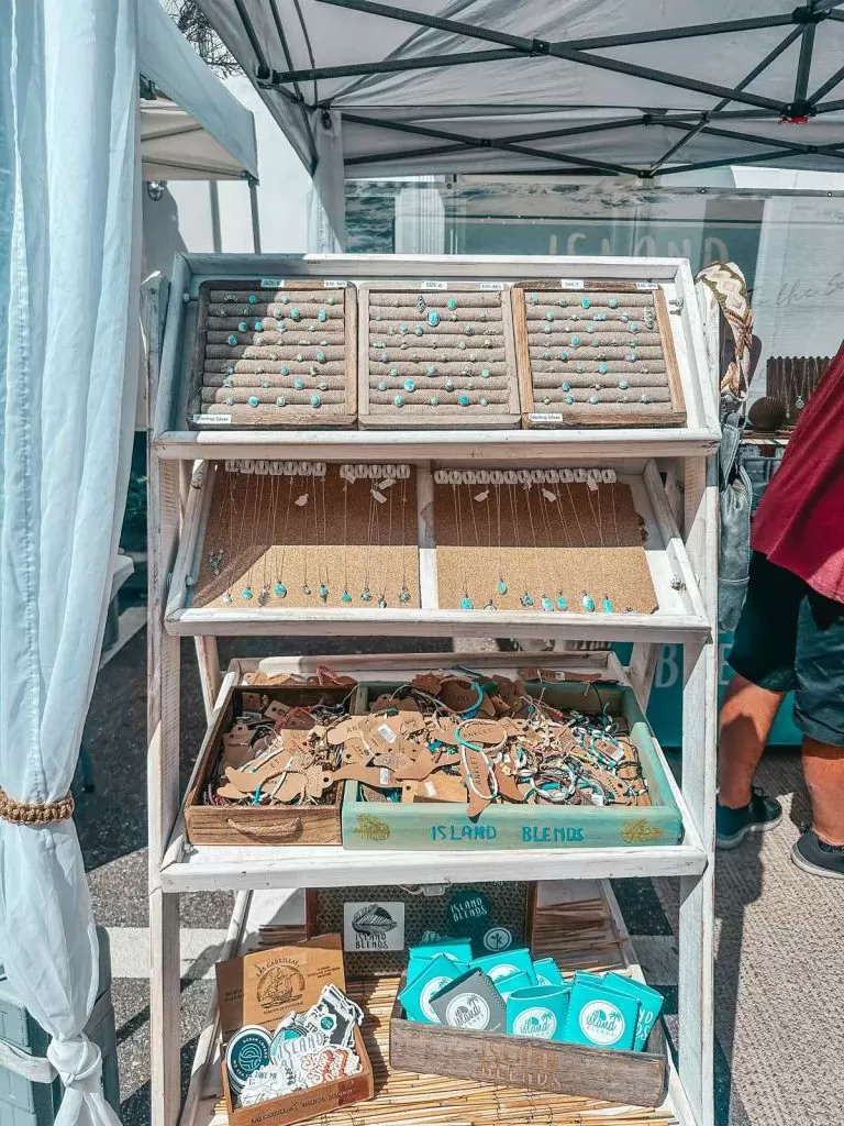 Jewelry stand at the Fresh Market at Hyde Park Village